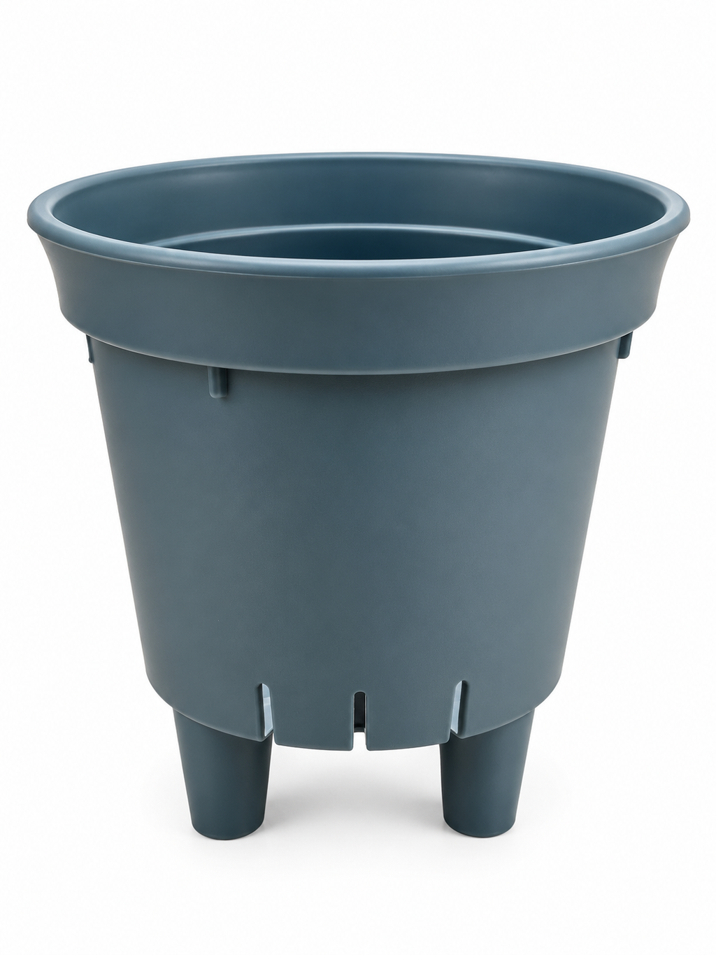 13 cm tall two-tone self-watering plant pot with cream base and removable inner pot
