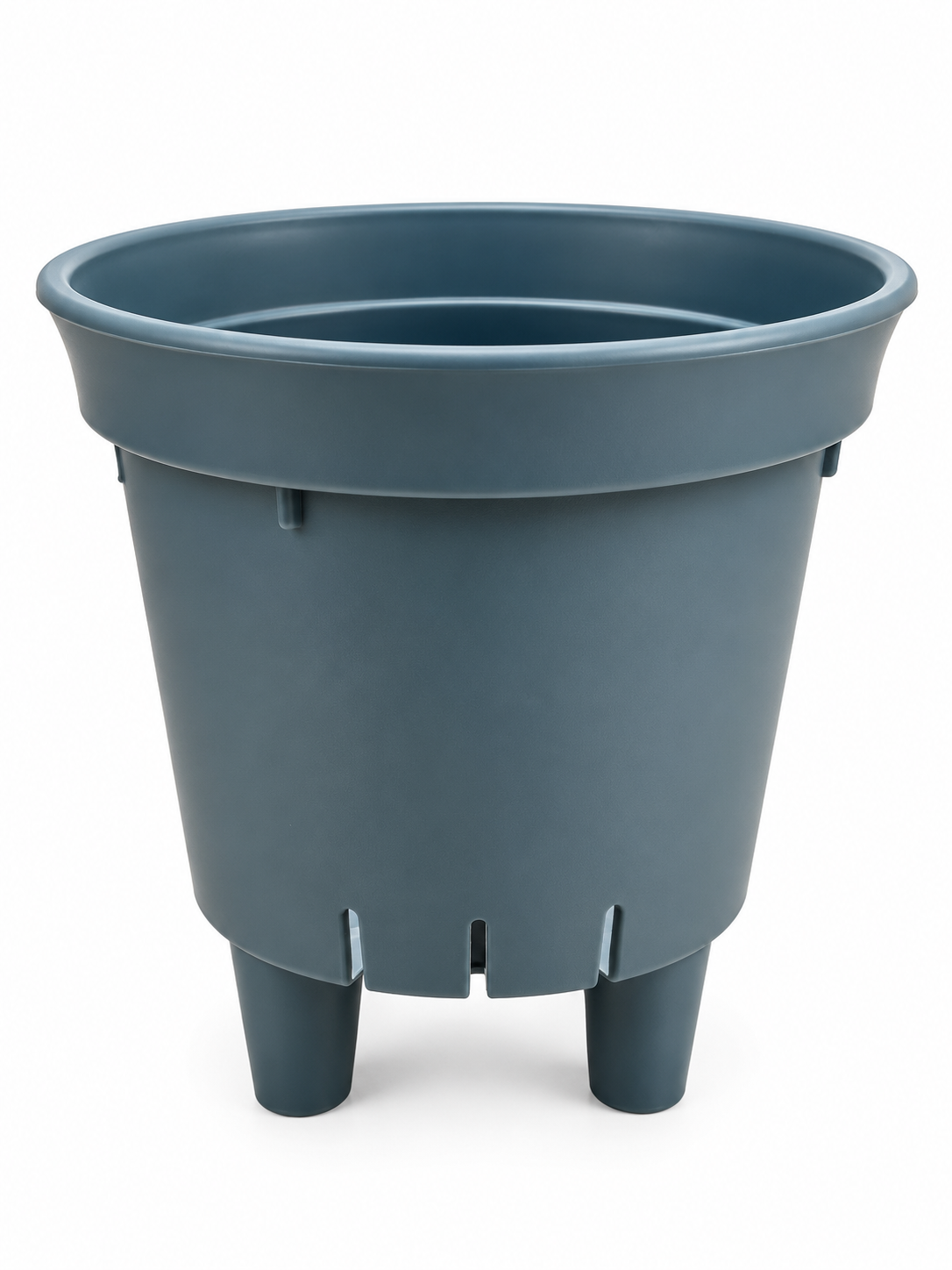 13 cm tall two-tone self-watering plant pot with cream base and removable inner pot