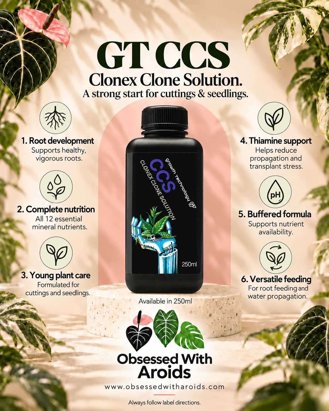 GT Clonex Clone Solution (CCS) – Growth Technology 250ML - Obsessed With Aroids