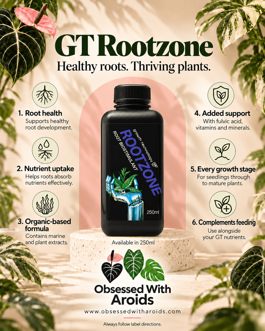GT Rootzone 250ml – Growth Technology Root Biostimulant - Obsessed With Aroids