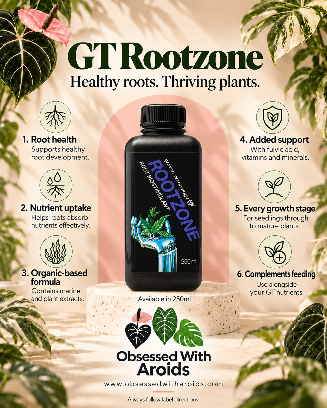 GT Rootzone 250ml – Growth Technology Root Biostimulant - Obsessed With Aroids
